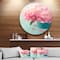 Designart - Pink Peony Flowers in Vase' Ultra Glossy Floral Metal Circle Wall Art